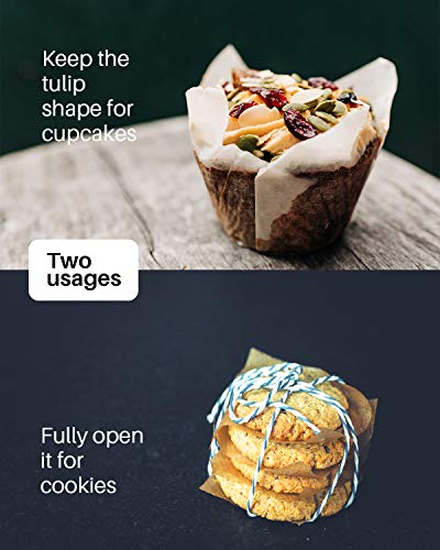 Muffin Liners, 250 Pcs Cupcake Liners, Grease-Proof Cupcake Wrappers of 3 Colors for Wedding and Birthday by DualFerv
