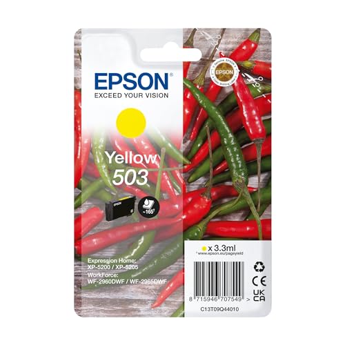 Epson 503 Chillies, Genuine Yellow Ink Cartridge