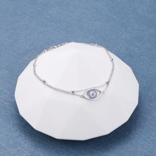 Image of Anklet for Women S925 Sterling Silver Adjustable Foot Plus Ankle Bracelet