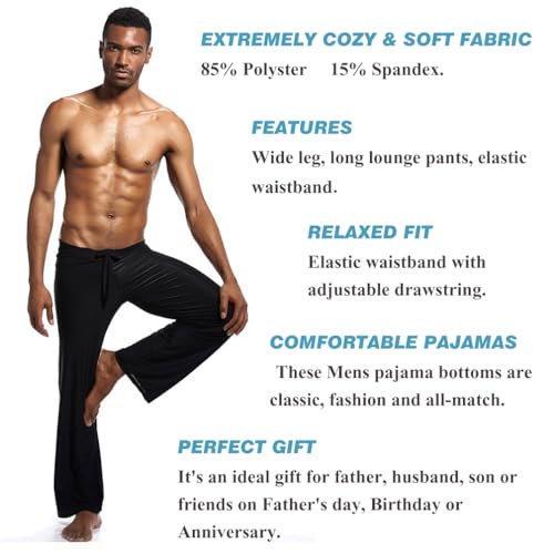 Ouruikia Men's Pajama Bottoms Comfy Lounge Bottom Sleep Lounge Pants Yoga Pants2