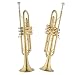 Student Brass Trumpet Trumpet B Flat Wind Instrument Brass Lacquered Gold Trumpet