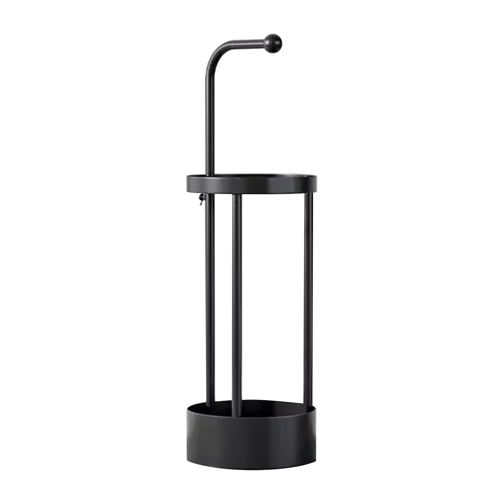 SaryEdge Heavy Duty Umbrella Stand with Drip Tray - Modern Freestanding Umbrella Rack & Canes Organizer - Stylish Entryway Home Decor,Black,Black