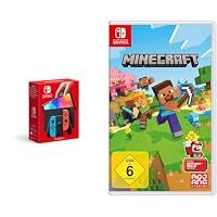 Nintendo – Nintendo Switch (OLED-Modell) Neon-Rot/Neon-Blau Minecraft S