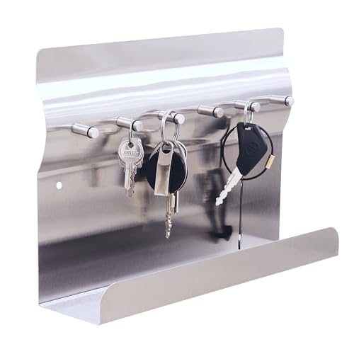 {Cuelga Llaves Pared Originales Moderno Cuelga Llaves Pared Originales RICOO Colgador Llaves Pared MB6001, cuelga Llaves Moderno de Edelstahl, Llavero Pared Entrada con 3 imanes, portallaves Pared...