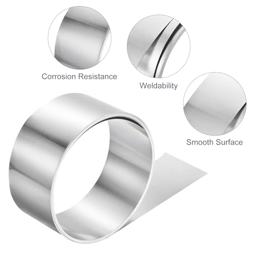 QUARKZMAN Aluminium Metall Rolle 5000mm X 50mm X 0.2mm Stärke 1060 Aluminium Flashing Rolle Blechstreifen Für Industrielle Verwendung Silberfarben