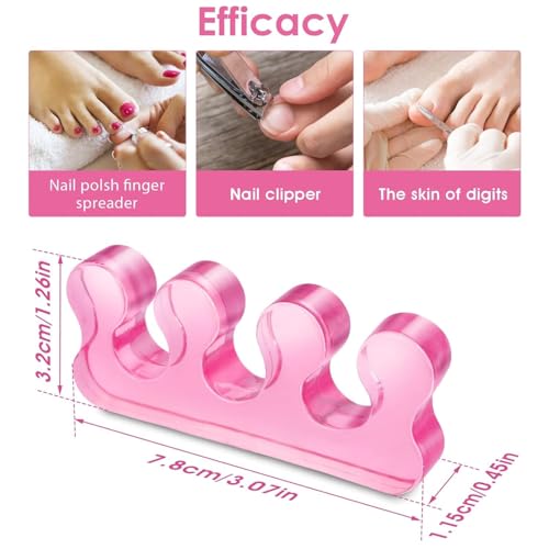 Image of Bunion Corrector Silicone Toe Separators For Fast Pain Relief - Orthopedic Bunion Spacers Spreader Free Size (4 Loop)
