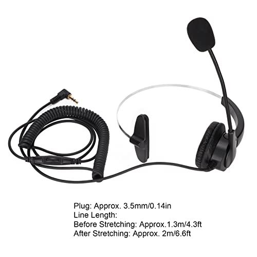 Fecamos Single Sided Business Headphone, Phone Headset Comfortable For Tablet Computers #TOP5