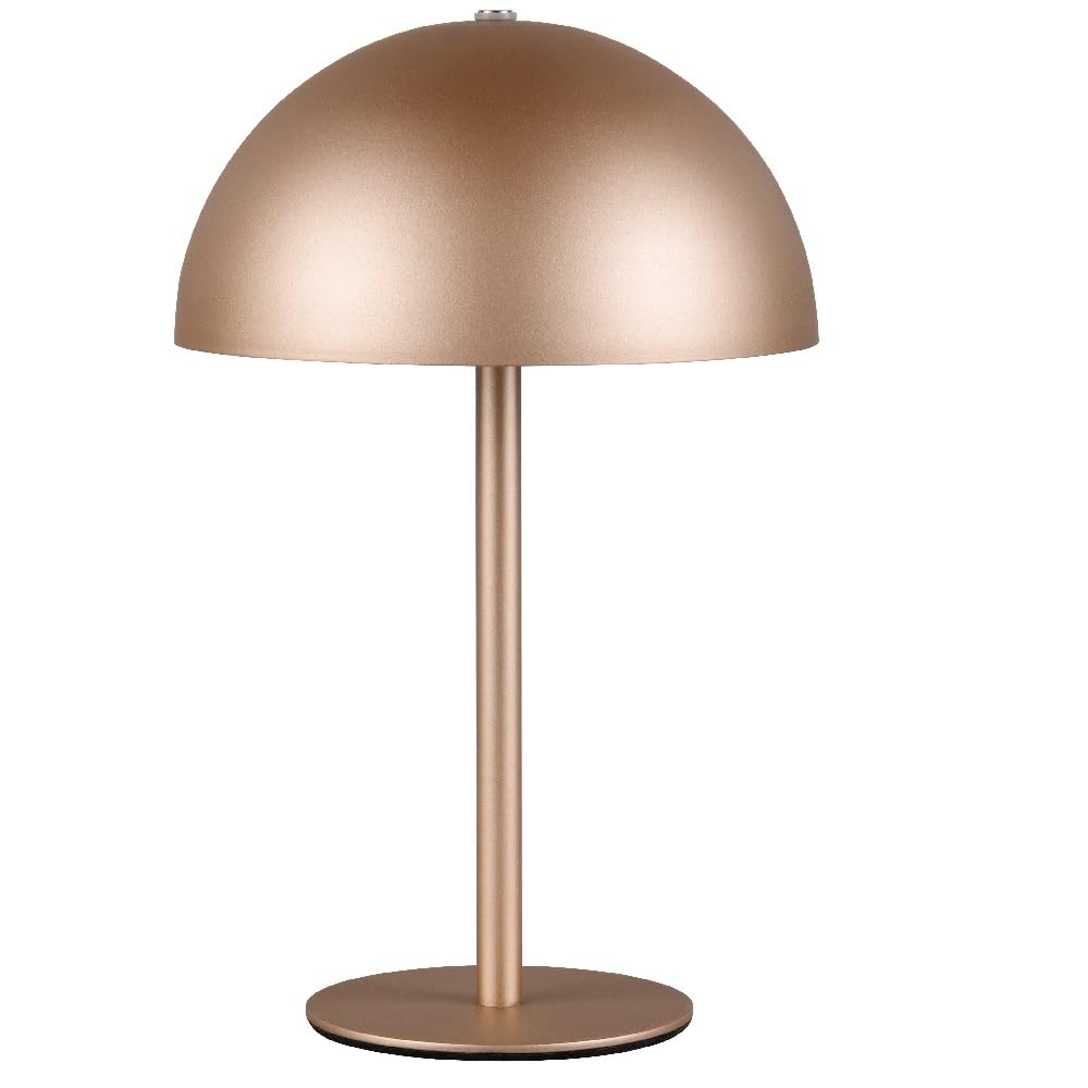 Britalia Copper Led Dome Shape Usb Rechargeable Touch Table Lamp 21Cm - Dimensions: Height 210Mm X Diameter 130Mm (21Cm X 13Cm) | Weight 0.4Kg (400G)