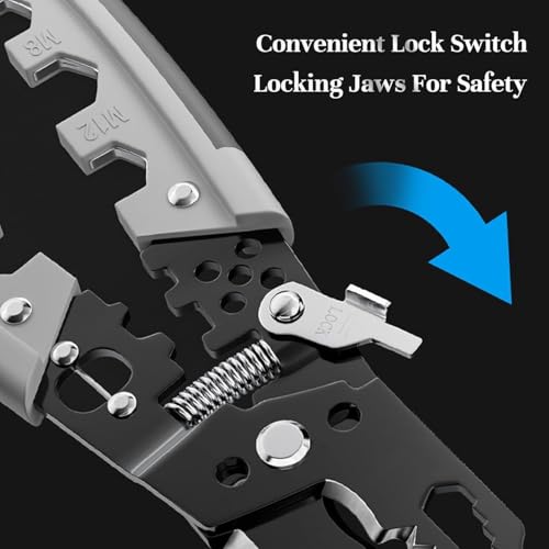 Image of All in 1 Multifunction Stainless Steel Wire Stripper /Wire Crimping Tool, Wire Cutter, Wire Crimper, Cable Stripper, Wiring Tools and Multi-Function Hand Tool (28 IN 1)