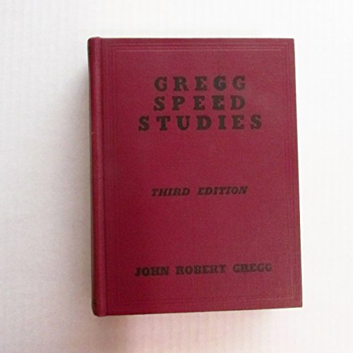 Gregg Speed Studies 3rd Edition B000THFK9K Book Cover