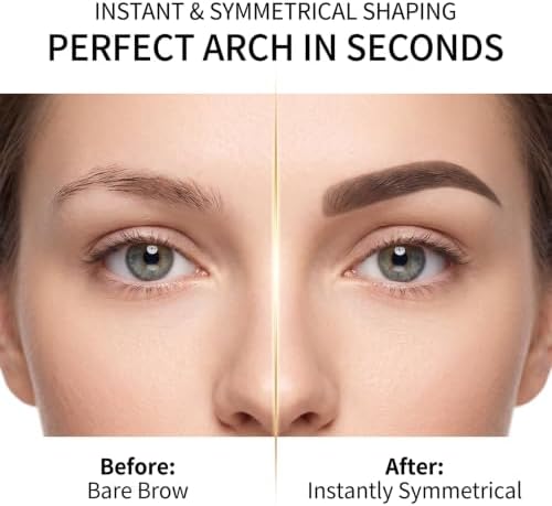 Sena Beauty Brow Stamp, One Step Eyebrow Stamp Shaping Kit with Sponge Applicator, Quick Natural Eyebrow Powder Makeup Shaping Kit, Long Lasting Waterproof Eye Brow Filler for Beginners (gray) - 3