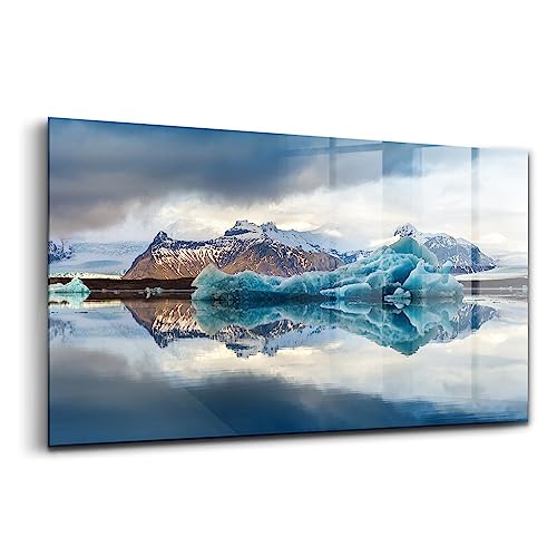 Peinture sur verre pour mur sombre salon lumineux 100x50cm