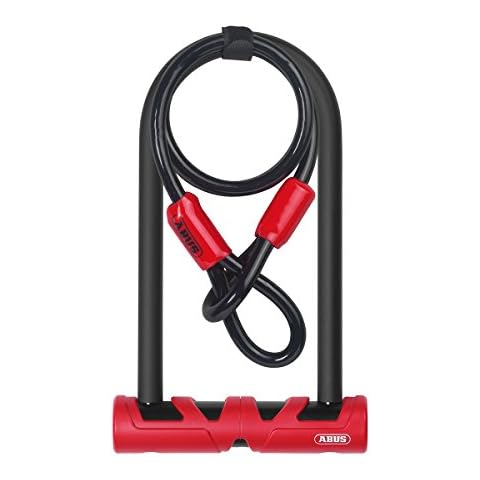ABUS Bügelschloss Ultimate 420 + USH-Halter + Sicherungskabel Cobra 10/120 Cover