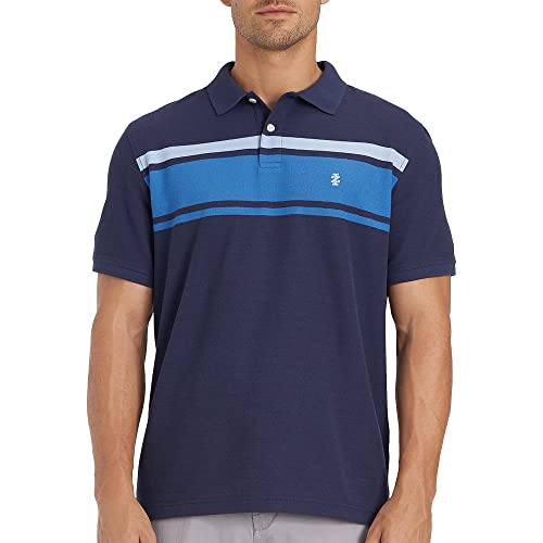 IZOD Mens Chest Stripe Polo Shirt X-Large Navy at Amazon Men's