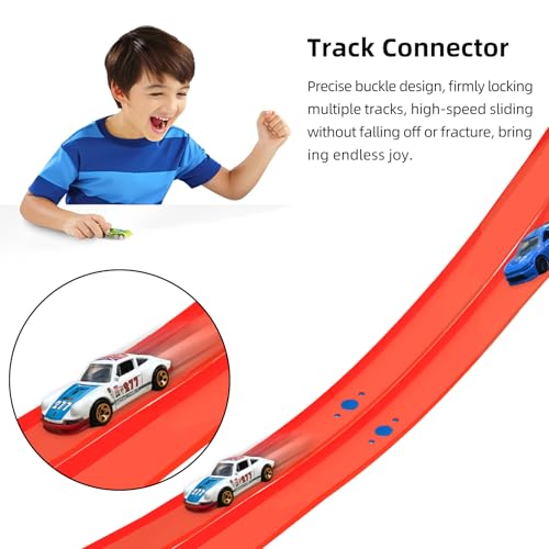 K TOMOTO Racetrack Connectors Compatible with Hot Wheels | Track Spacers, 2, 4 or 6 Lane Options (4 Pack) — view 5