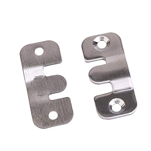 Image of Z Clip Brackets Interlock Hanging Buckles, Small (10 Pack) | Made from Stainless Steel, Durable & Long Service Life, Easy to Operate and Use, Heavy Duty Picture Frame Hanger