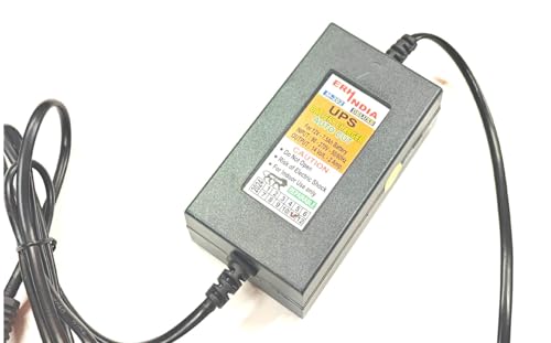 Image of ERH India 12v UPS Battery Charger Adaptor 14v 2 Ampere DC SMPS Battery Charger 12v 7.5 Ah with Battery Thimble for Bike, Car, Scooty etc.