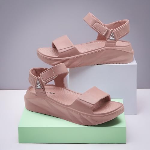 Image of ASIAN Indigo-32 Women's Casual Platform Sandals with Adjustable Strap | Lightweight EVA Sandals with Comfortable Cushioning Footbed for Travel