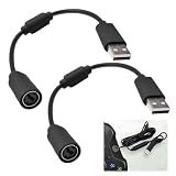 tinshow Odłączany kabel USB do konsoli Xbox One Xbox 360 Xbox Series X/s, PC, nietłukący się kabel do kierownicy Thrustmaster Ferrari Racing Logitech G920 Driving Force (czarny)