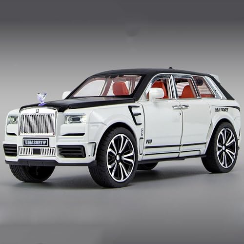 Image of 1:32 Masory car Diecast Metal Cullinan Model Masory Toy Car - Pullback Toy with Light & Sound for Kids 2+ Years (Multicolor, 132 Masori-WHT)