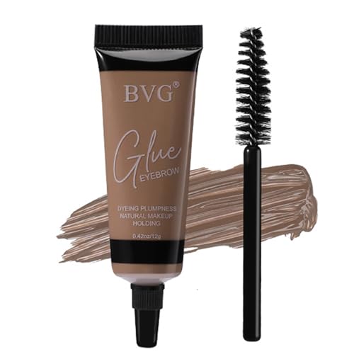 Brown Pomada para cejas resistente al agua con pincel de larga duración para cejas densas y de aspecto natural