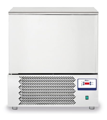 HENDI Abatidor de Temperatura, Congelador, Enfriador, Enfriar y Congelar Alimentos, Tortas, Dulces, Helados, 5 Guías Para Bandejas GN1/1, 10 °C/-40 °C, 230V, 749W, 760x725x(H)850mm, Acero Inoxidable