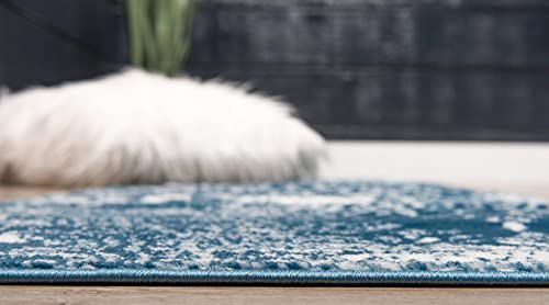 Unique Loom Sofia Collection Area Rug - Grand (3' 3" X 19' 8" Runner, Blue/ Ivory) #TOP26