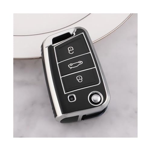 Coque TPU pour clé voiture Volkswagen fini noir haute résistance MK7