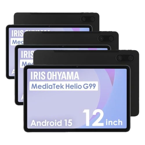 �A�C���X�I�[���} �^�u���b�g 12�C���` Android15 128GB �ی�t�B�����t�� DPU Helio G99 8�R�A�v���Z�b�T���� Bluetooth�Ή� TM12E2W74-AZ1B �u���b�N (× 3)
