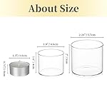 Hewory Tea Lights Candle Holder: 24 Pcs Glass Votive Candle Holders Clear Tealight Candle Holder Bulk for Wedding Centerpiece Table Decorations, Small Floating Candles Holder for Party Home Decor - Image 4