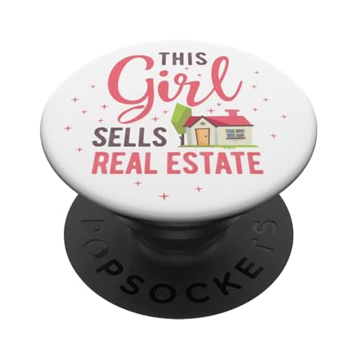 This Girl Sells Real Estate Realtor Agent Women Gift White PopSockets PopGrip: Swappable Grip for Phones & Tablets PopSockets Standard PopGrip