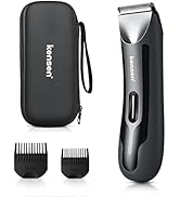 Body Hair Trimmer Men, KENSEN Shaver Electric Groin Hair Trimmer Rechargeable Body Groomer for Pr...