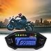 KAOLALI Motorcycle Speedometer Tachometer Universal 13000rpm LCD Digital Odometer Gauge Adjustable 7 Colors for 2,4 Cylinders