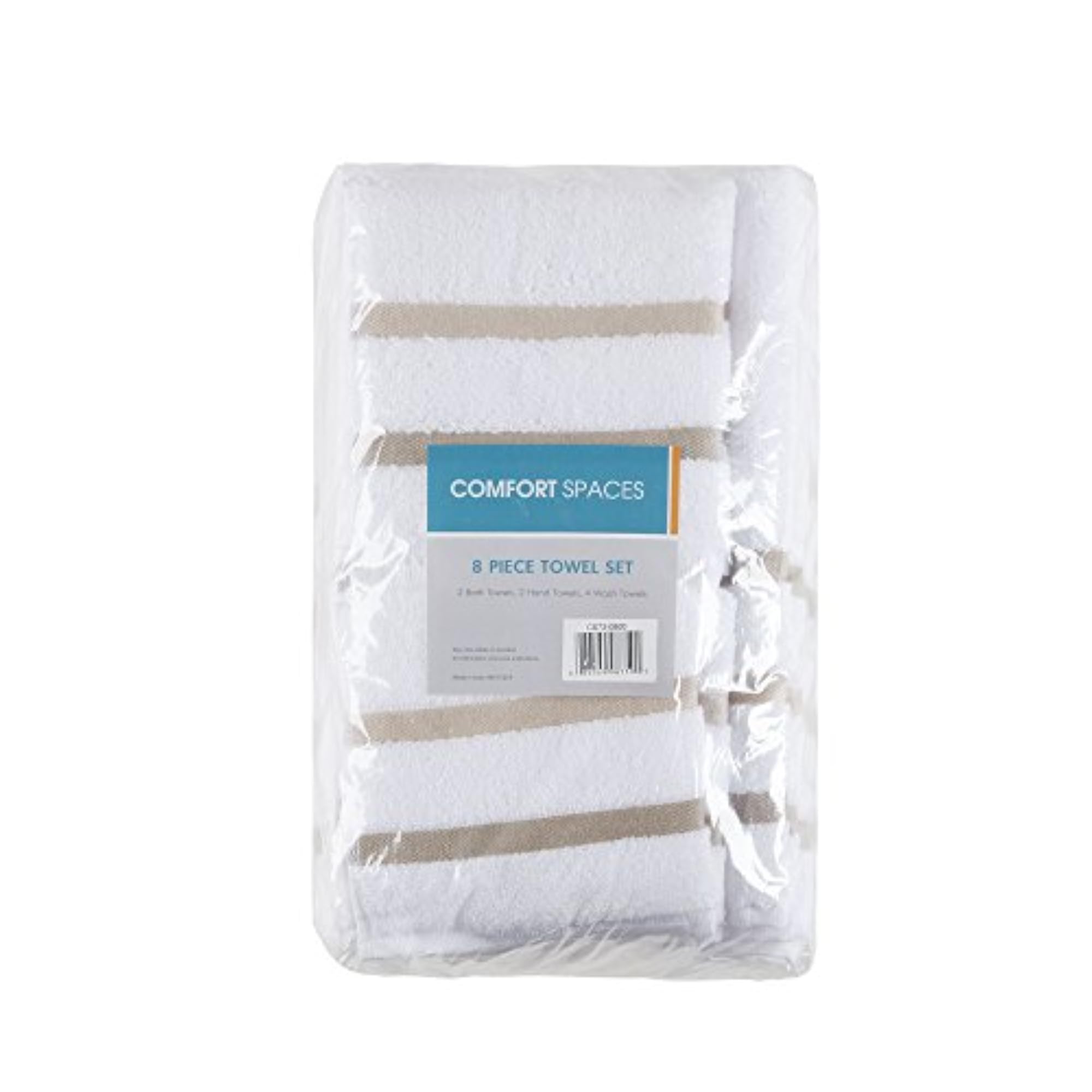 Cotton 8 Piece Bath Towel Set, Ultra Soft