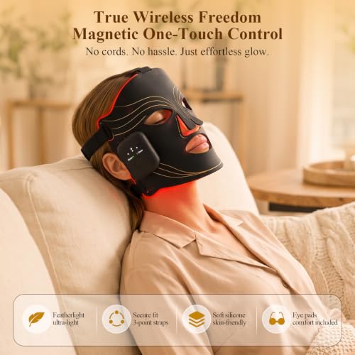 Cordless Red Light Face Mask 29.99 w/ Code + 67% Off Code QGNJTLGY - image 5