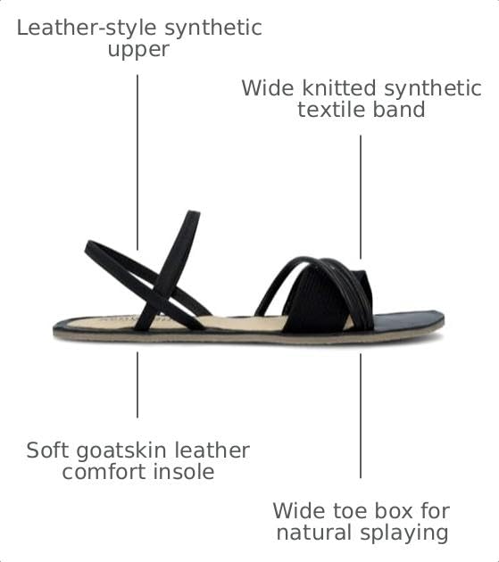 Image of GROUNDIES Corfu Barefoot Sandals for Women - Comfortable Women's Sandals with Soft Goatskin and Breathable Microfiber Insole, Flexible Outsole