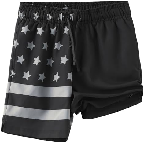 HODOSPORTS Boys Swim Trunks with Compression Liner Swimwear Bathing Suits Swim Shorts with Pockets