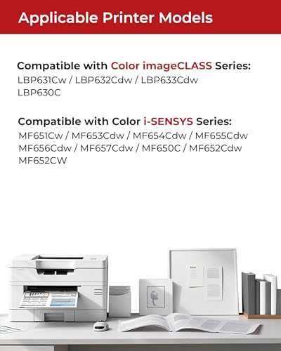 Image of 067H Toner Cartridge Set 4-Pack for Canon 067 067H MF656Cdw MF654Cdw Toner | Compatible for Canon MF656cdw Toner Cartridges, for Color ImageClass MF656Cdw LBP632Cdw MF654Cdw MF653Cdw LBP633Cdw Printer