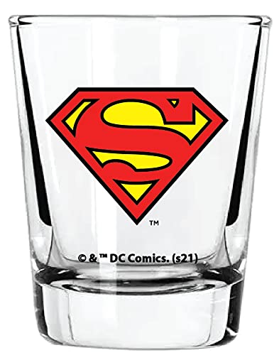 Amazon.com | DC Comics Justice League Shot Glass Set - 2 oz. Capacity - Set  of 4 Shot Glasses - Superman, Batman, Wonder Woman, Flash Clear: Shot  Glasses