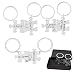 Yueser 6pcs Porte-clés Couple Gravé Personnalisé Pendentif Porte-clé avec Boîte Cadeau Noire Porte-Clés Métal pour Valentines Mariage de Noël Cadeau