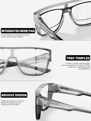 KAPVOE Photochromic Sunglasses Fit Over Glasses for Men Women Oversized Square UV400 Sports Cycling Golf Driving K2164