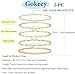 Gokeey Gold Bracelets for Women Trendy 14K Gold Plated Jewelry Sets Stack Dainty Stackable Paperclip Cuban Figaro Chain Bracelets Pack Layered Link Chain Bracelet for Women Cute 5pcs Adjustable