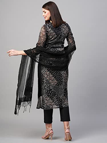 Image of ANNI DESIGNER Women's Georgette Kurta with Pant & Dupatta