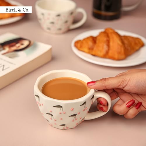 Image of Cups & Mugs - Coffee Mugs Set of 2 - Tea Cup - Ceramic Coffee Cup, Elegant Gift Pack, Microwave and Dishwasher Safe, Stylish Modern Design for Home & Office,PinkPop Cup