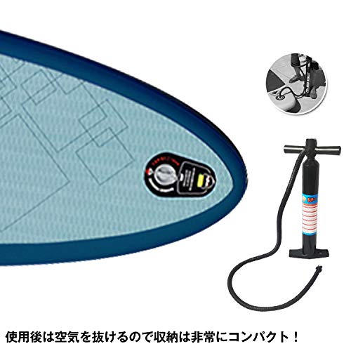 Hewflit スタンドアップパドルボード 初心者向け インフレータブル SUP 厚み12cm 9'8 マリンスポーツ 空気式 持ち運び収納便利  収納袋付き 3色選択可能 [並行輸入品]
