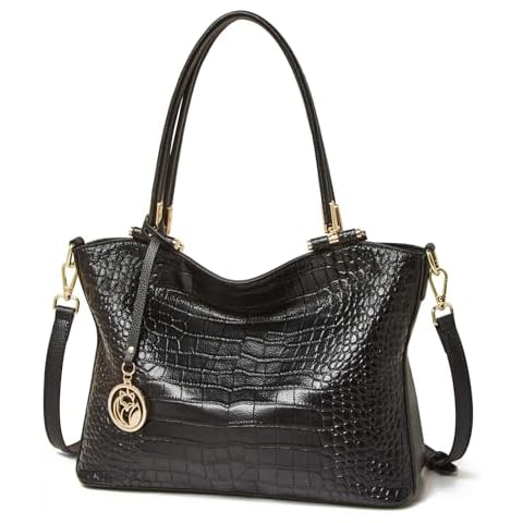 FOXLOVER Women's Tote Handbags Cow Leather Satchel Handbags for Women Top-handle Shoulder Purses Cover