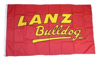 Preisvergleich Produktbild Fahne / Flagge Lanz Bulldog Schrift NEU 90 x 150 cm