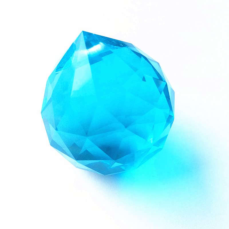 20pcs/lot 40mm Aque Crystal Faceted Balls for Chandelier Parts Glass Hanging Pendants Prisms Ball for Home Decoration