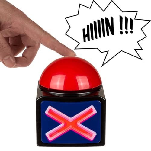 Out of the Blue 60/1147 - Buzzer mit LED und Sound, ca. 11,5 x 11 cm, aus Kunststoff, batteriebetrieben, im Geschenkkarton