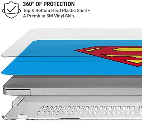 Skinit Case + Skin Compatible with MacBook Pro 15in (2016-19) - Officially Licensed Warner Bros Superman Official Logo Design